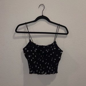 PACSUN Ruched Floral Crop Cami NWT